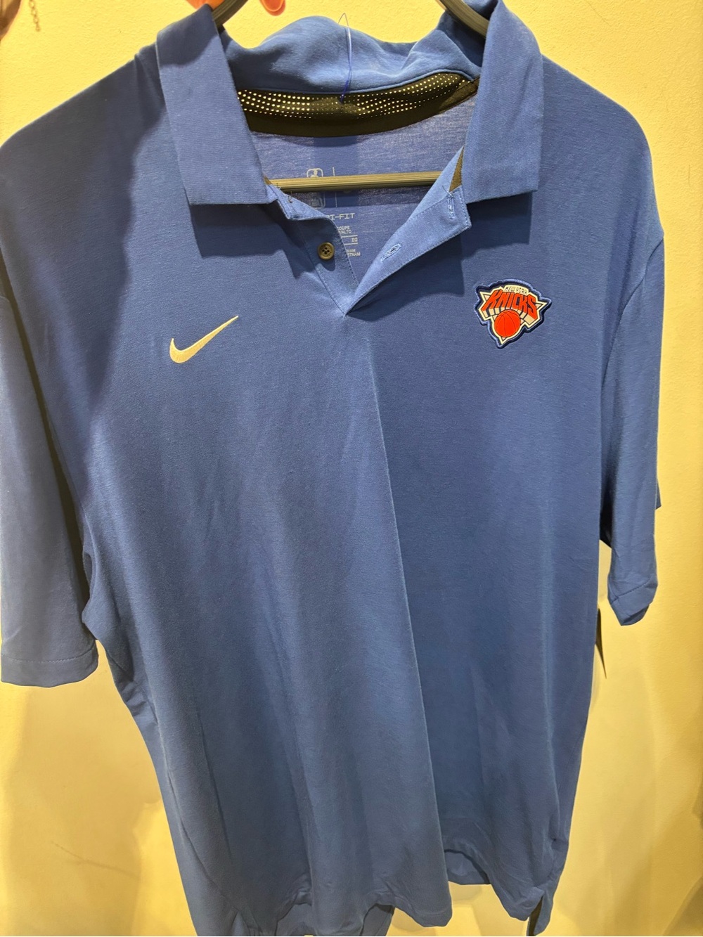 Nike Blue Mens XL-Tall Basketball Polo with Retail Tag